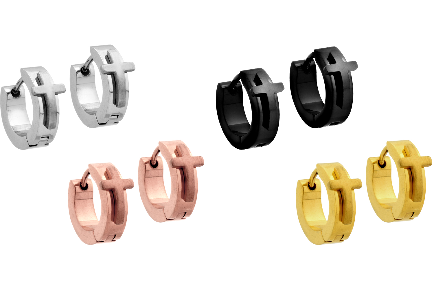 Chirurgenstahl Anhänger Kreuz Für Clicker Ringe – Bis 2 Mm Stabdicke, Piercing Schmuck Helix